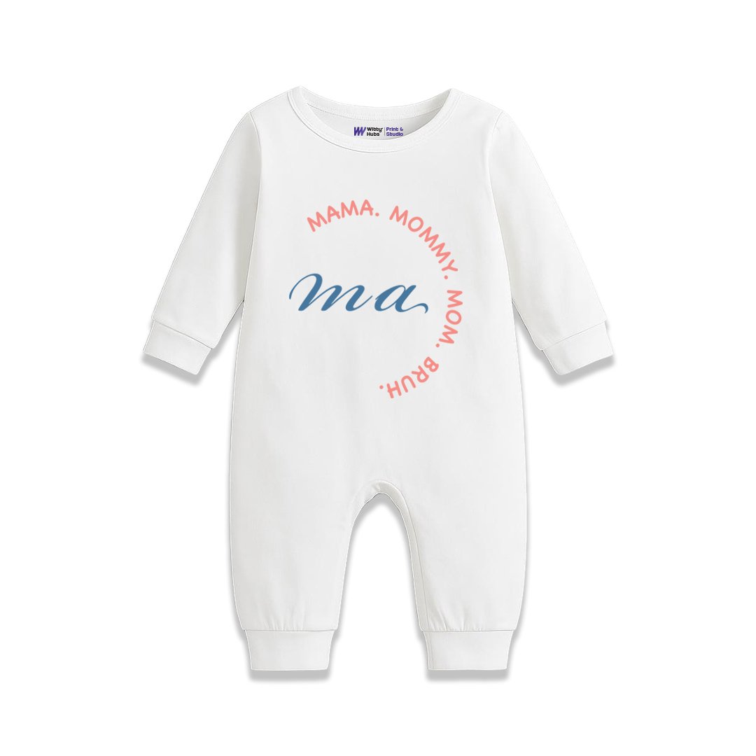 White-S1__Mothersday-11 Ma mama. mommy mom bruh Customized Romper - Image 1