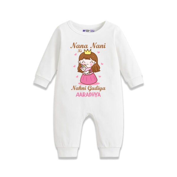 Nana nani ki nanhi Gudiya aaradhya Customized Romper