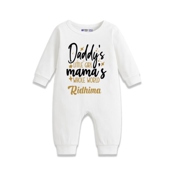 Daddy's little girl mama's whole world Ridhima Customized Romper
