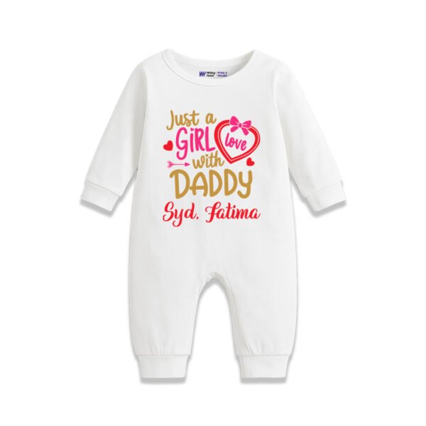 Just a girl with daddy love syd Fatima Customized Romper