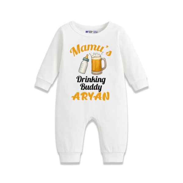 Mamu's drinking buddy Aryan Customized Romper