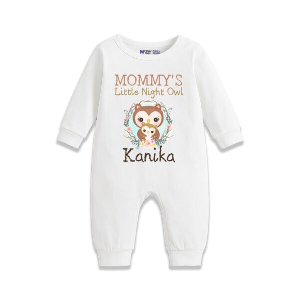 Mommy's little night owl kanika Customized Romper