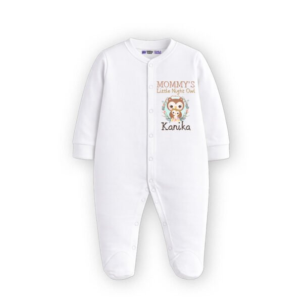 Mommy's little night owl kanika Customized Sleep Suit