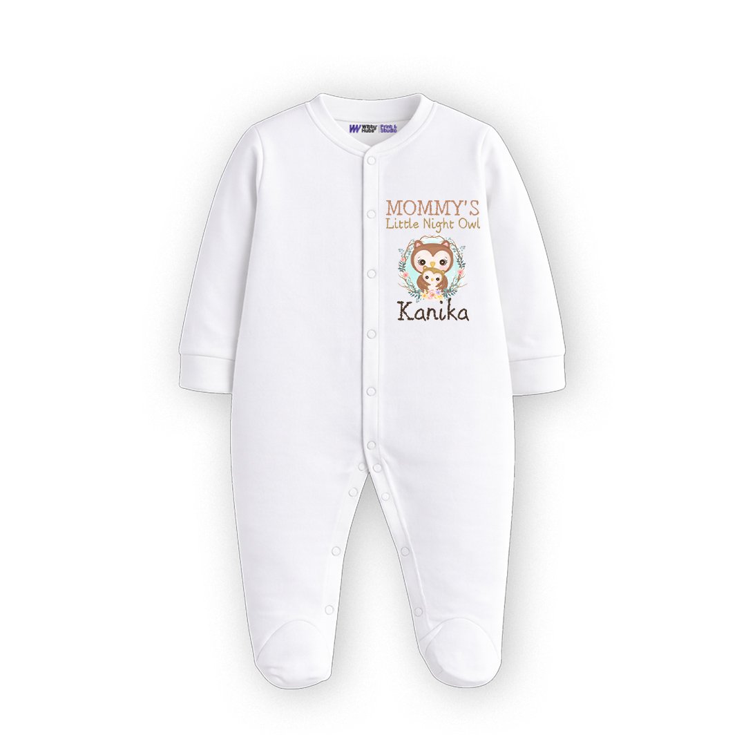 White-Sleep-Suit-S1__Relationship-designs-Light-24 Mommy's little night owl kanika Customized Sleep Suit - Image 1