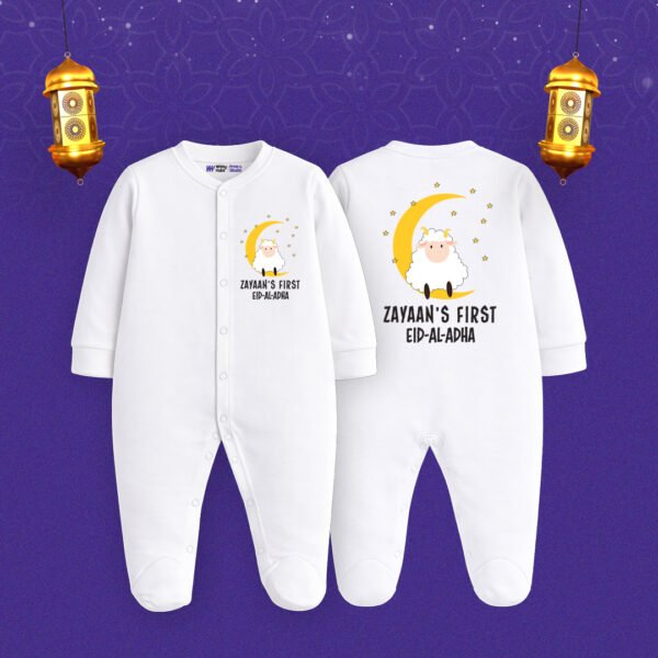 Zayaan's first eid al-Adha Customized Sleep Suit