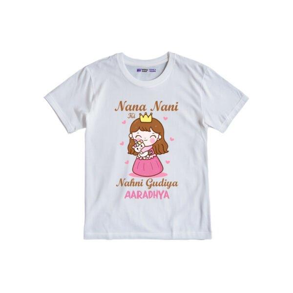 Nana nani ki nanhi Gudiya aaradhya Customized Tshirt