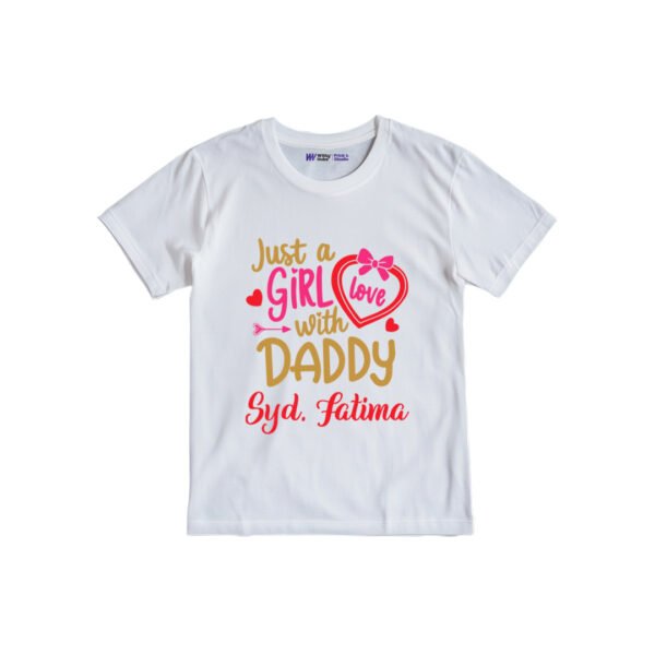 Just a girl with daddy love syd Fatima Customized Tshirt